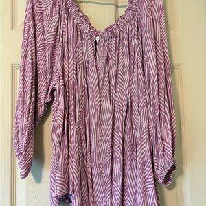 Purple Striped Women's Top